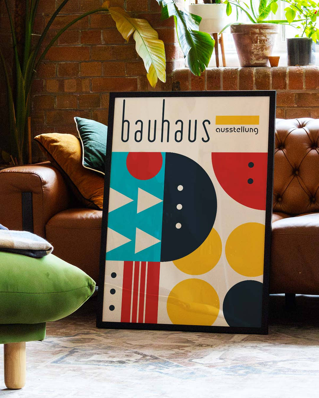 Bauhaus Geometric Pattern Poster