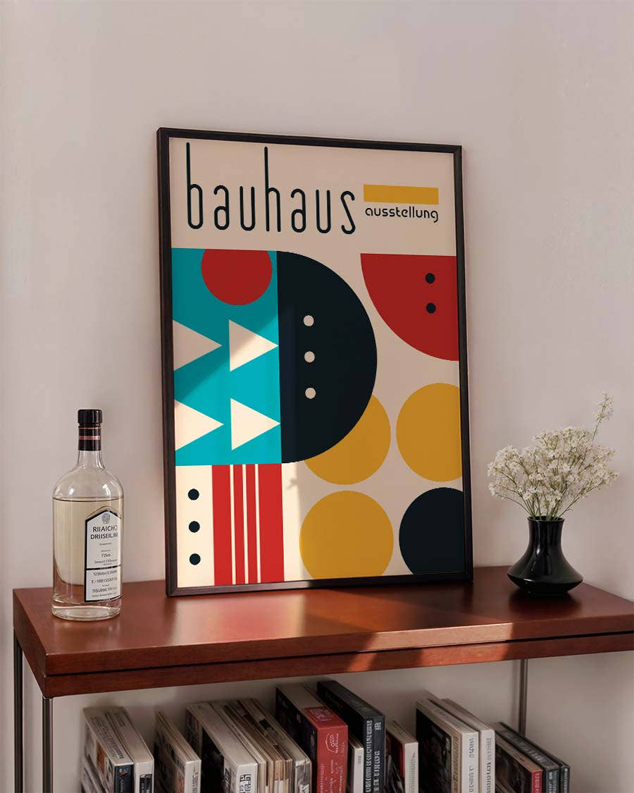 Bauhaus Geometric Pattern Poster