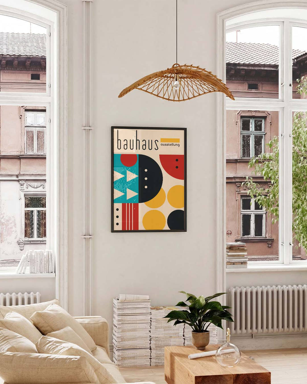 Bauhaus Geometric Pattern Poster