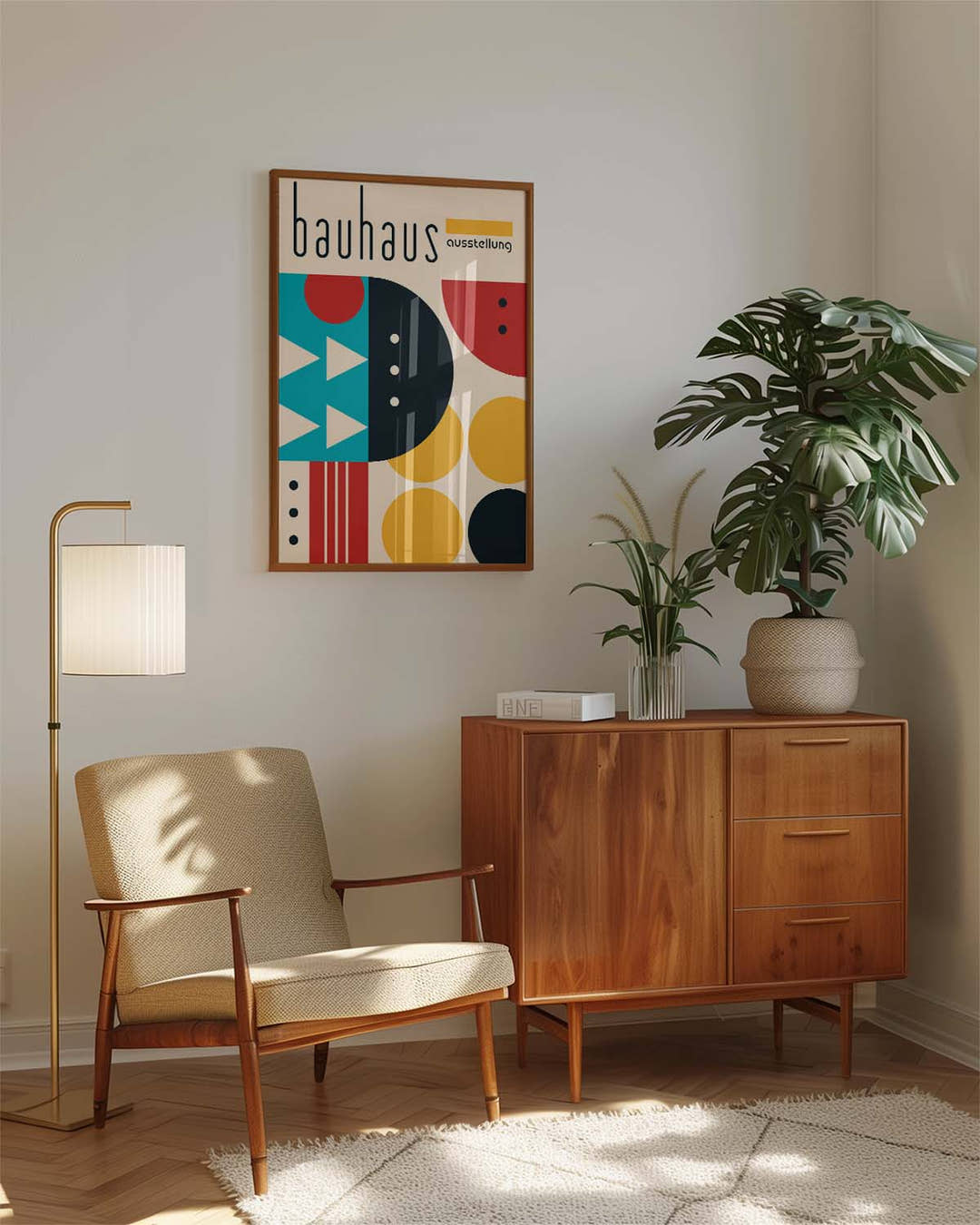 Bauhaus Geometric Pattern Poster
