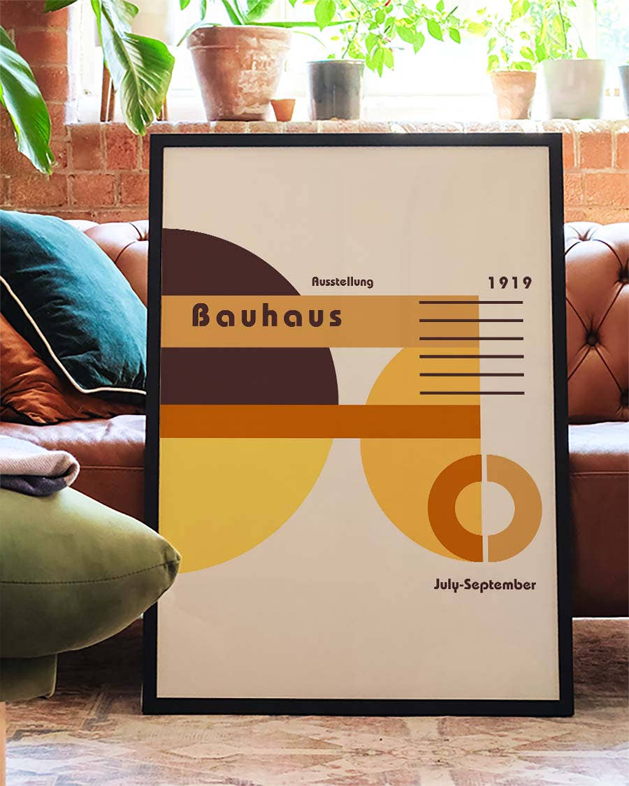 Bauhaus Poster Sonne – Bauhaus Geometric Sun Composition