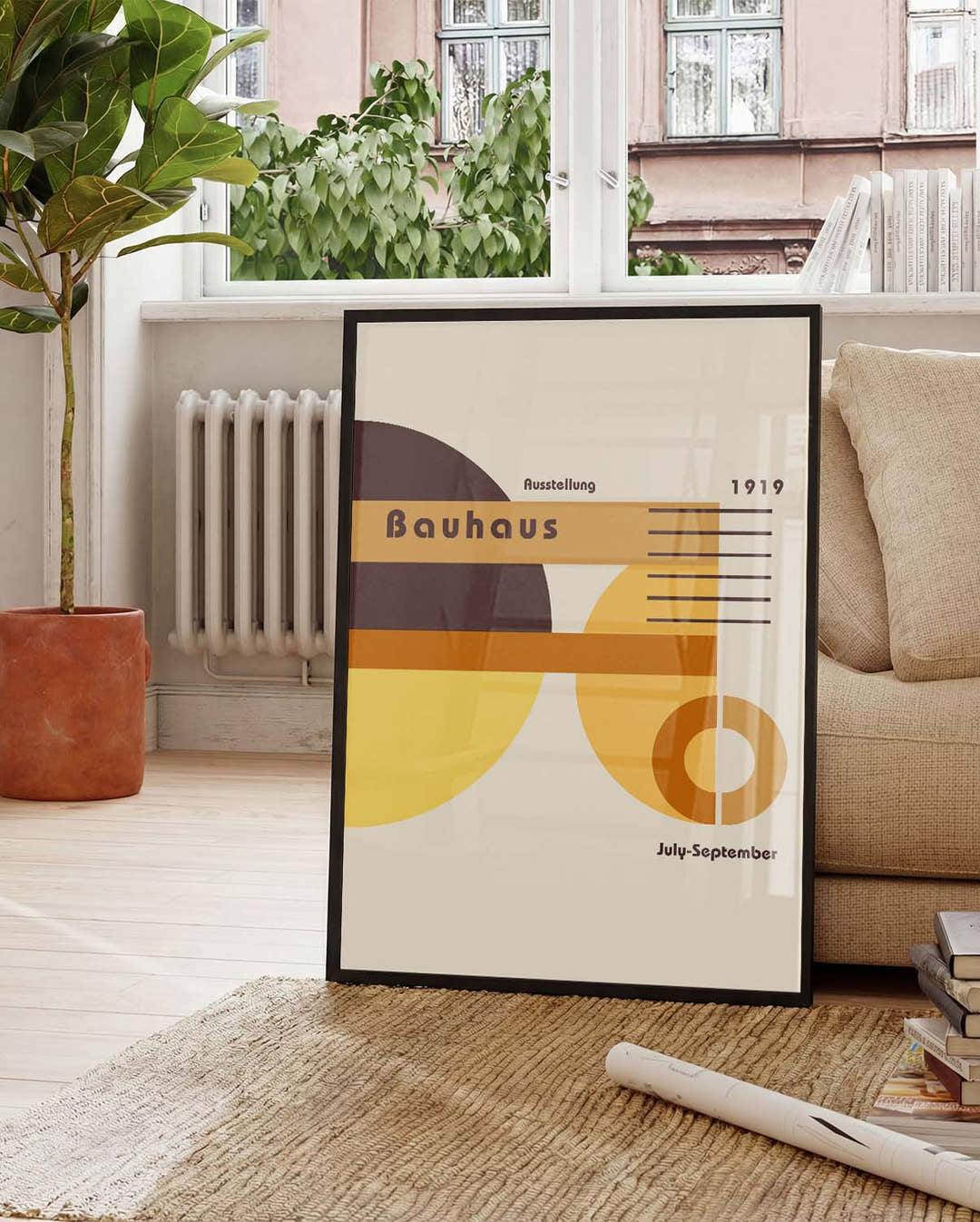 Bauhaus Poster Sonne – Bauhaus Geometric Sun Composition