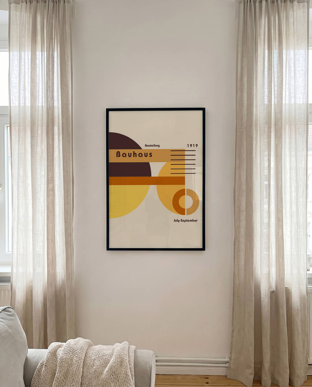 Bauhaus Poster Sonne – Bauhaus Geometric Sun Composition
