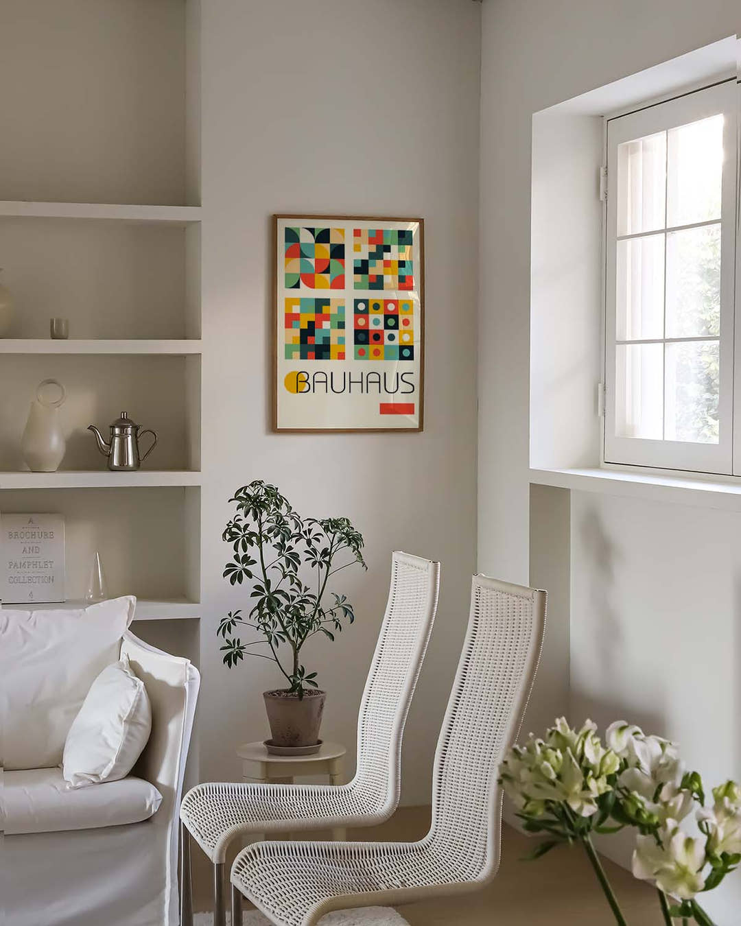 Bauhaus Geometric Tiles Poster