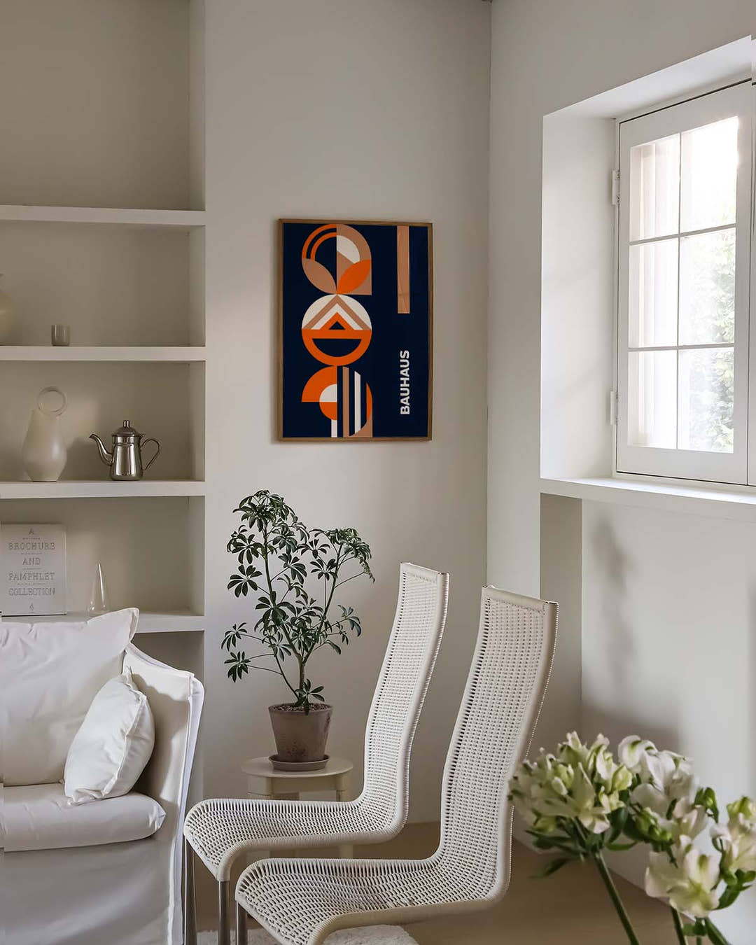 Bauhaus Geometric Totem Poster