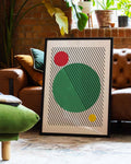 Bauhaus Green Circle Poster