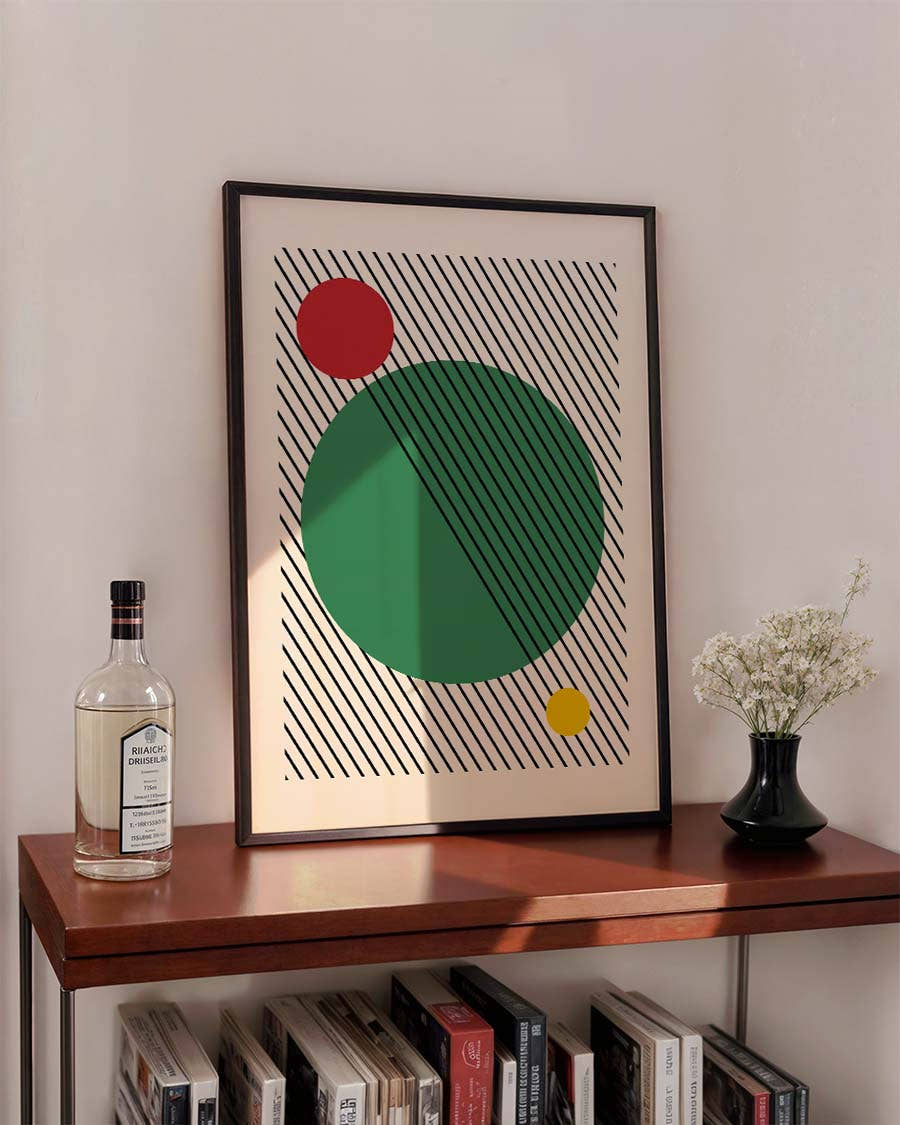Bauhaus Green Circle Poster