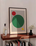 Bauhaus Green Circle Poster