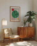 Bauhaus Green Circle Poster