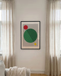 Bauhaus Green Circle Poster