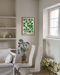 Bauhaus Green Pattern Poster