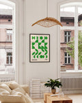 Bauhaus Green Pattern Poster