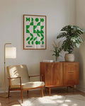 Bauhaus Green Pattern Poster