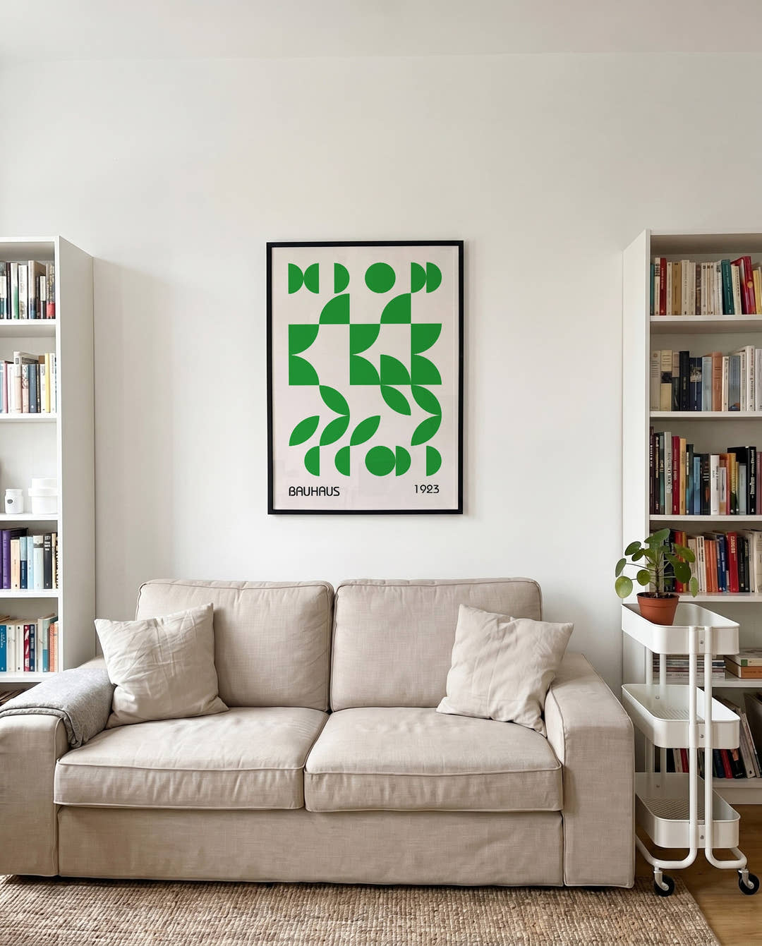 Bauhaus Green Pattern Poster