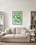 Bauhaus Green Pattern Poster