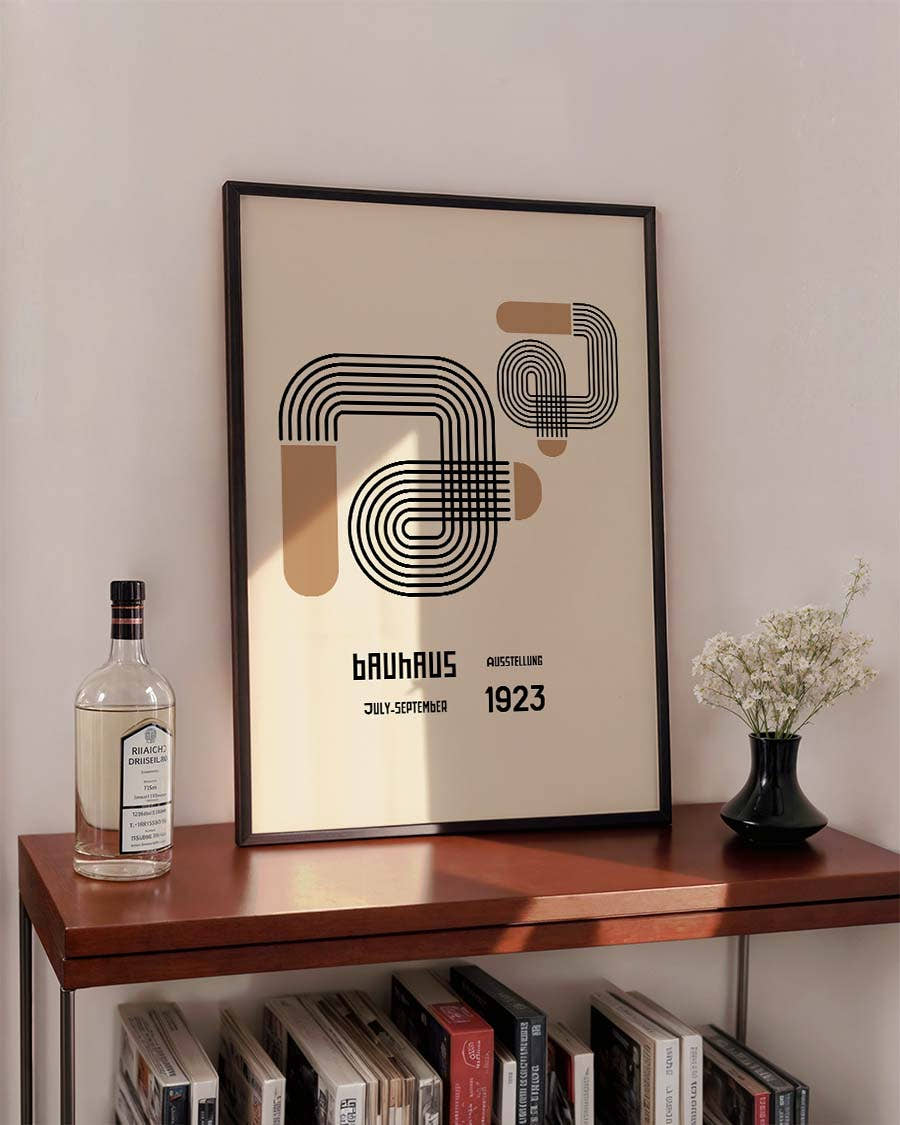 Bauhaus Poster Schleife – Bauhaus Line Loop Abstract