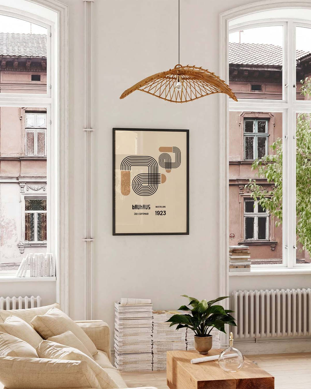 Bauhaus Poster Schleife – Bauhaus Line Loop Abstract