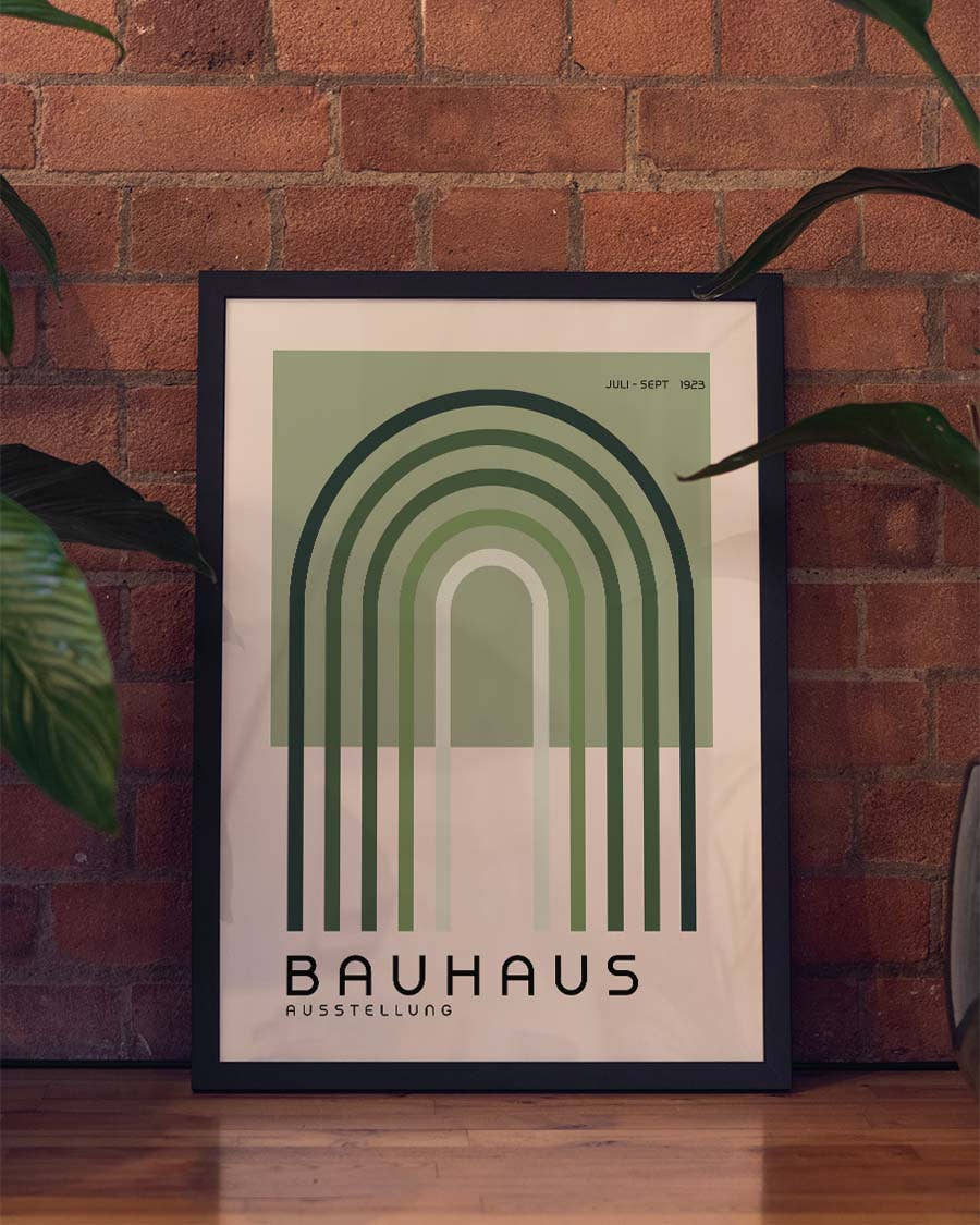 Bauhaus Poster Linienbogen – Bauhaus Line Rainbow