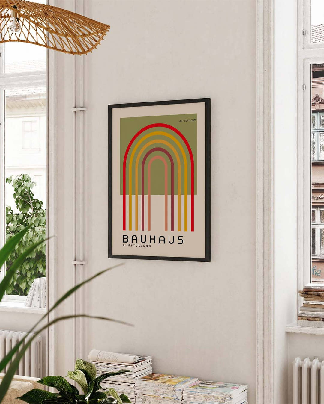 Bauhaus Poster Linienbogen – Bauhaus Line Rainbow