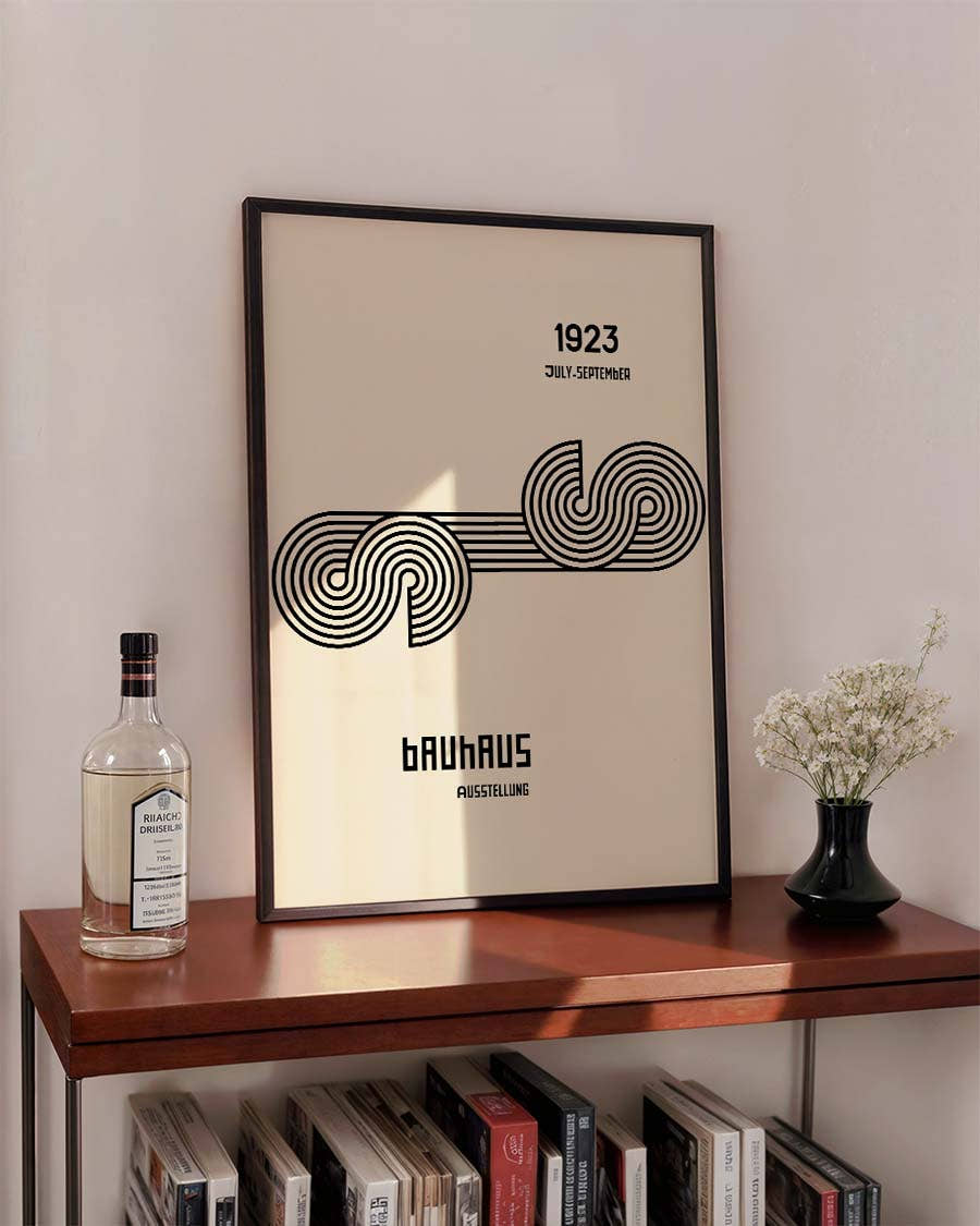 Bauhaus Poster Wellen – Bauhaus Line Wave Minimal