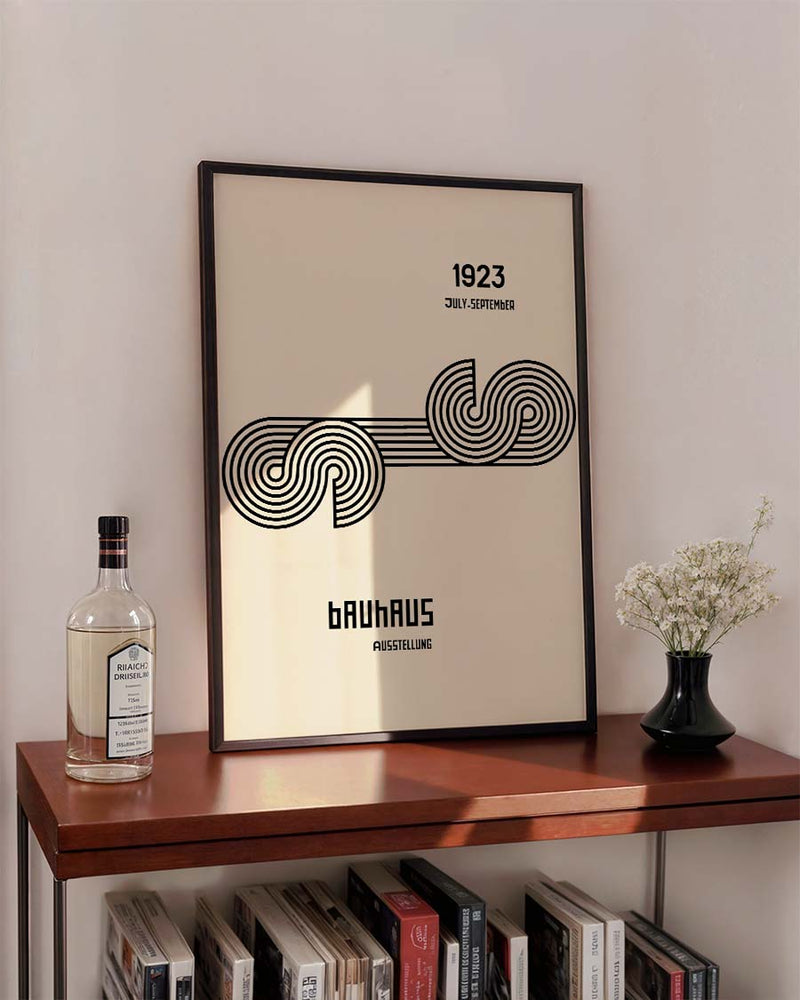 Bauhaus Poster Wellen – Bauhaus Line Wave Minimal