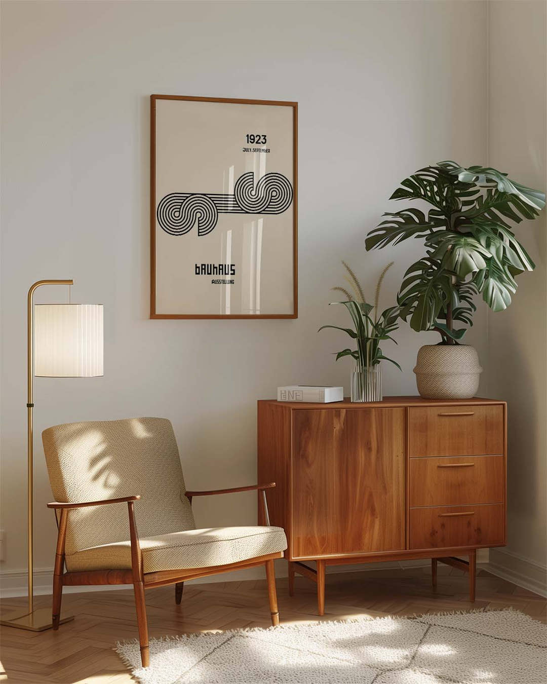 Bauhaus Poster Wellen – Bauhaus Line Wave Minimal