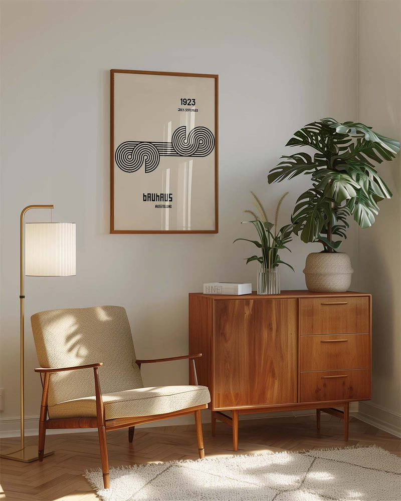 Bauhaus Poster Wellen – Bauhaus Line Wave Minimal