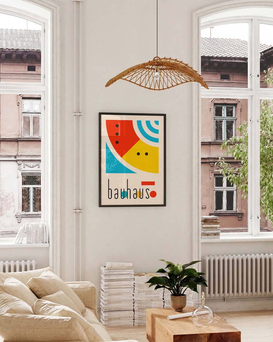Bauhaus Modern Playfull Arc Poster