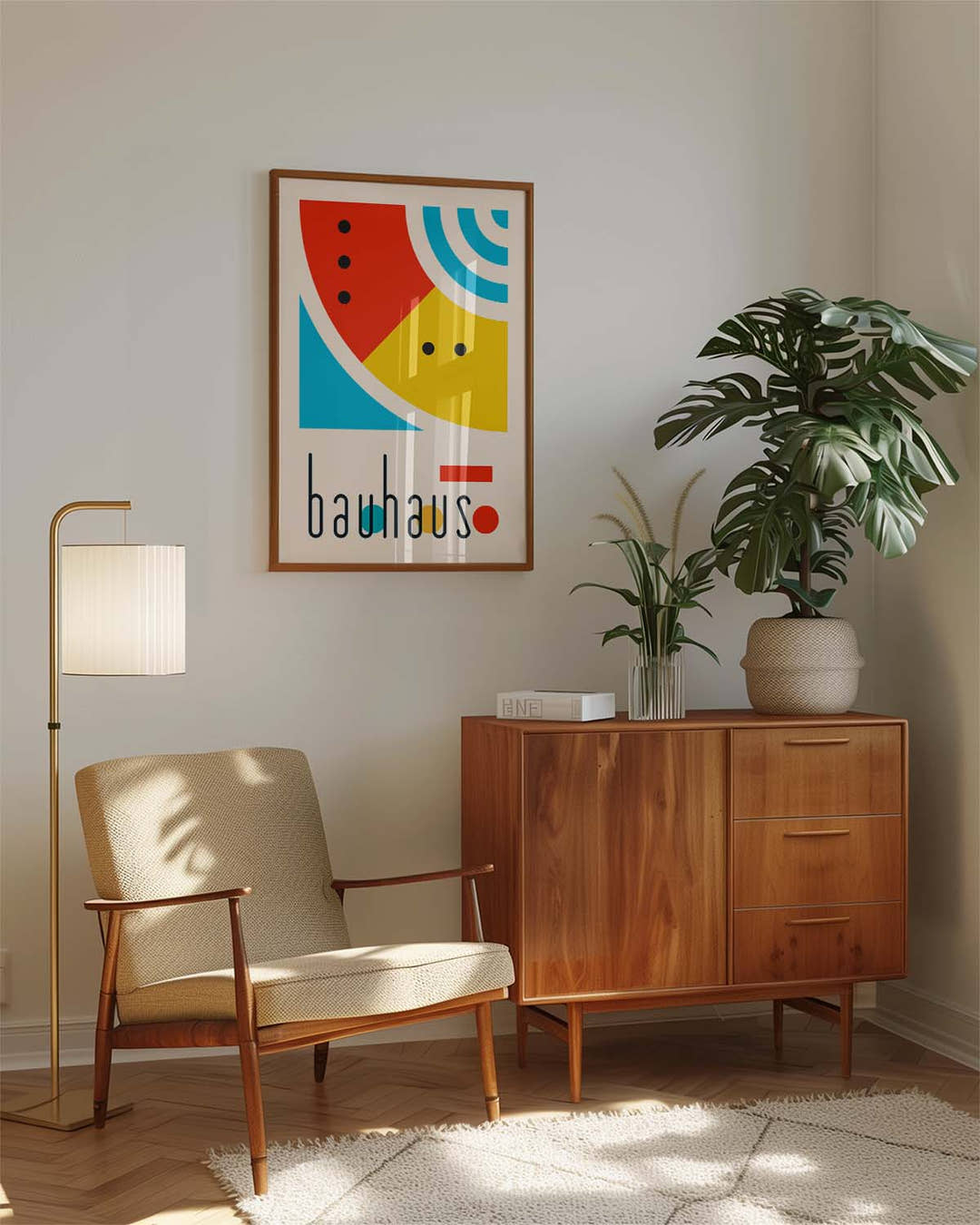 Bauhaus Modern Playfull Arc Poster