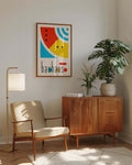 Bauhaus Modern Playfull Arc Poster