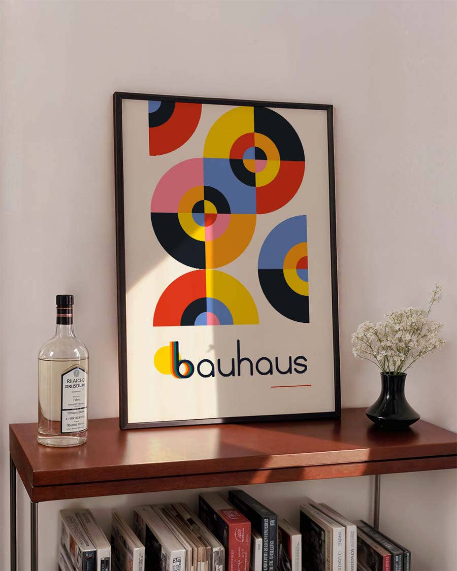 Bauhaus Modern Circles Poster