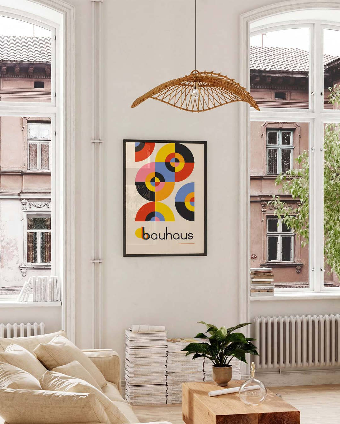 Bauhaus Modern Circles Poster