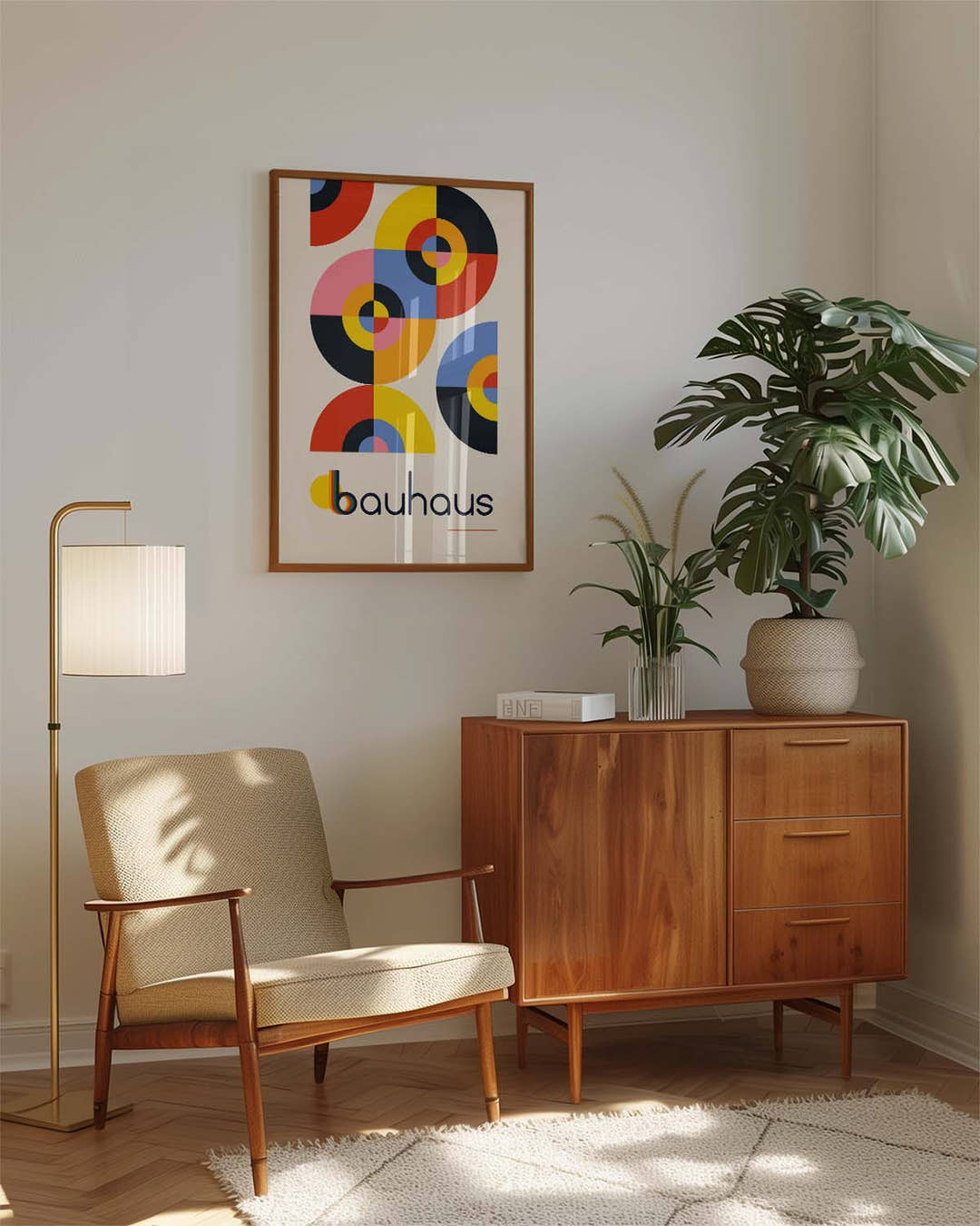 Bauhaus Modern Circles Poster