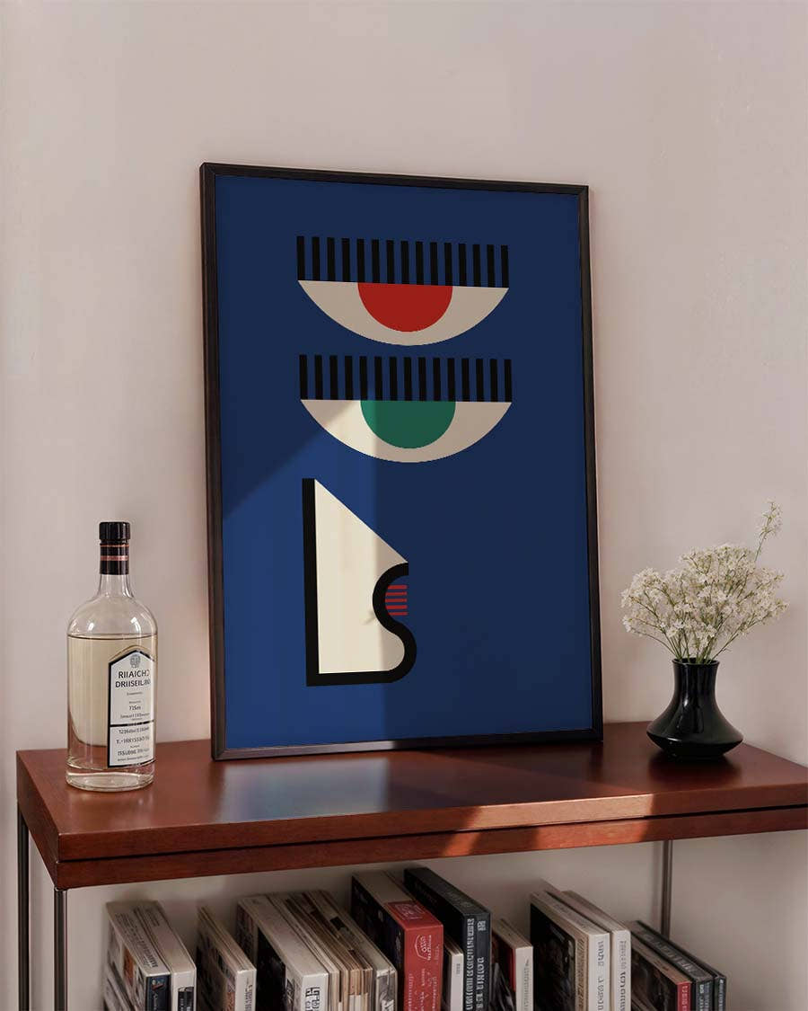 Bauhaus Modern Face Poster