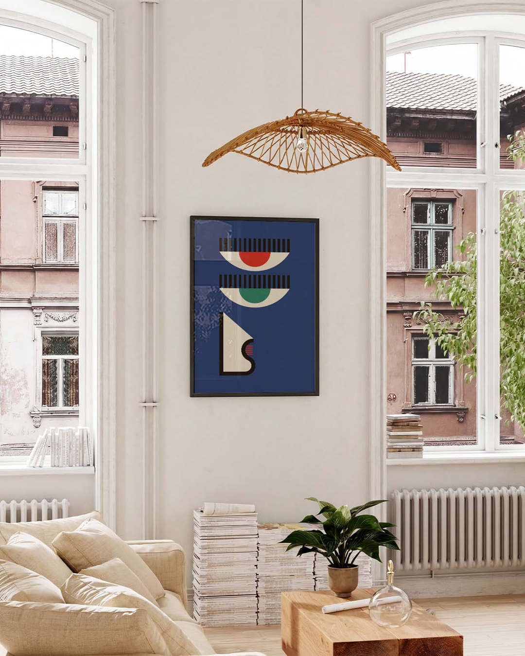 Bauhaus Modern Face Poster