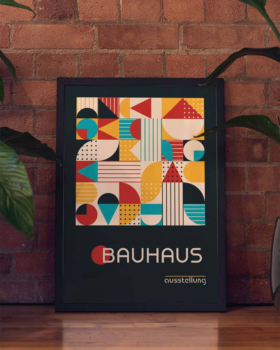Bauhaus Mosaic Shapes Poster