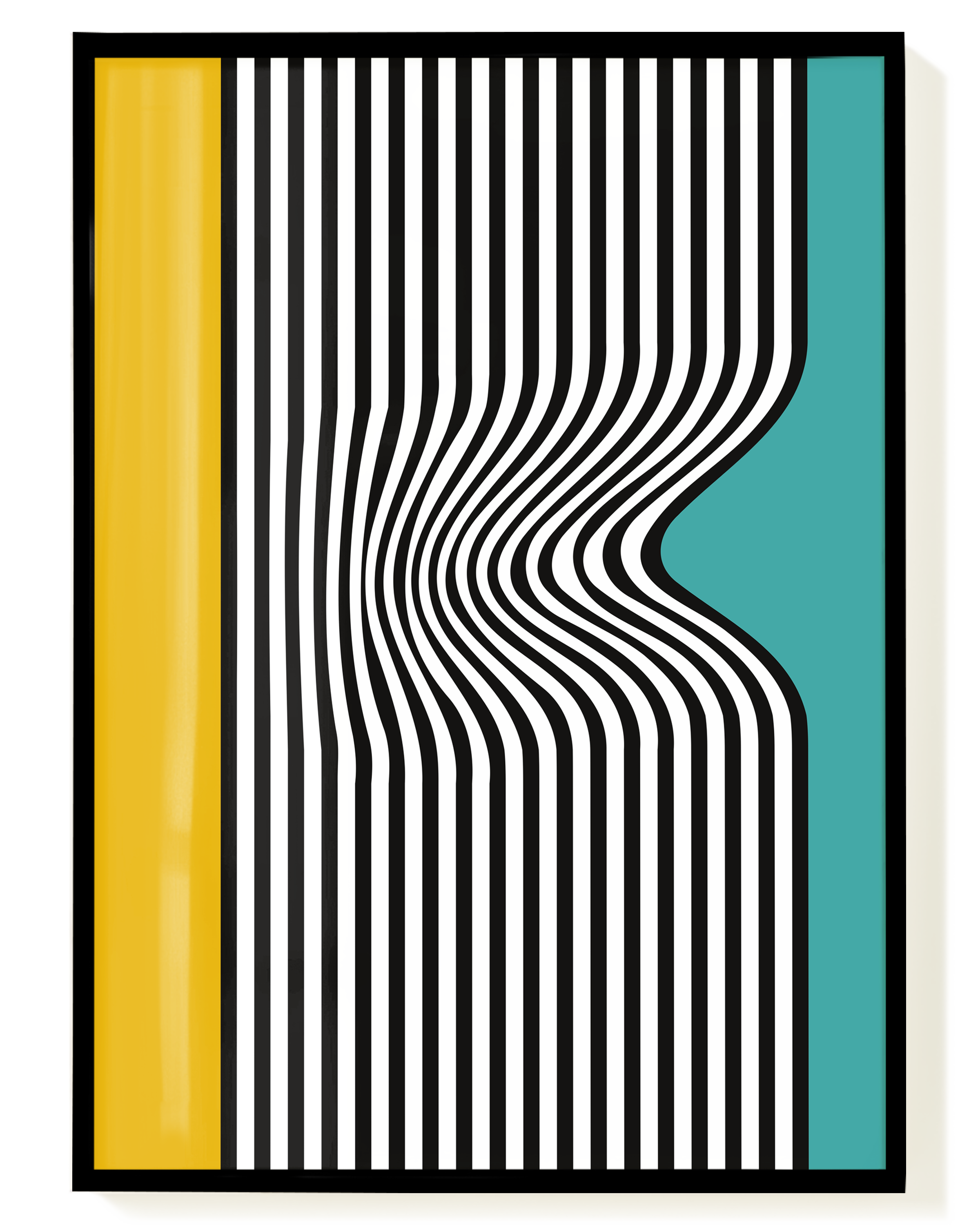 Bauhaus Optical Stripes Poster – Geometrische Linienkunst | Wallera®