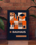 Bauhaus Orange Composition Poster