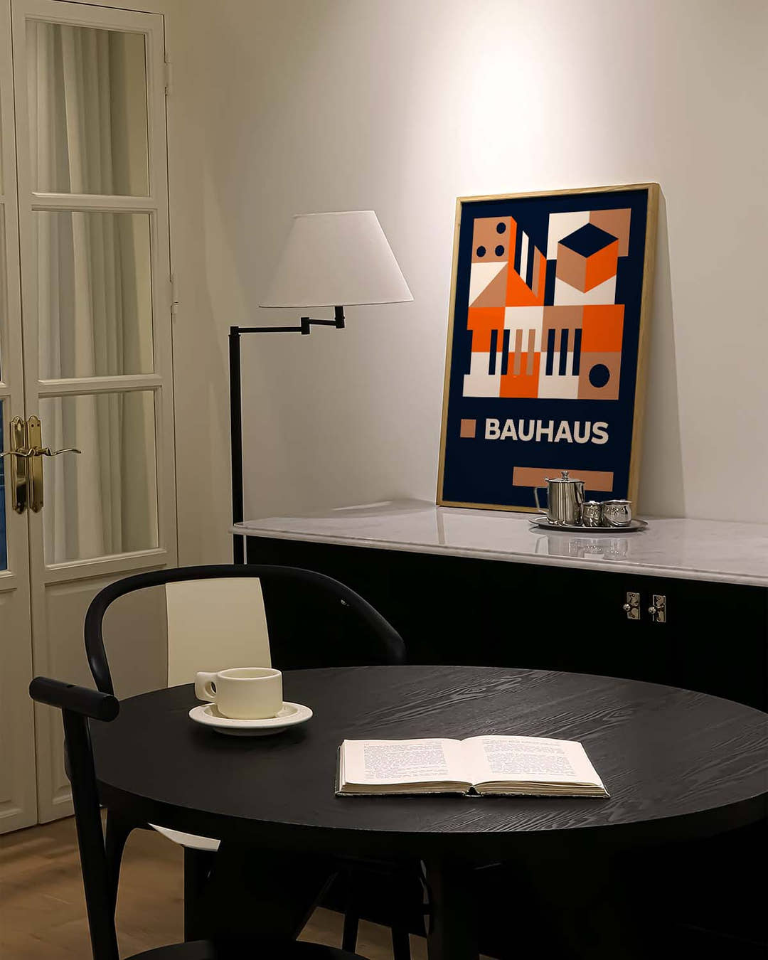 Bauhaus Orange Composition Poster