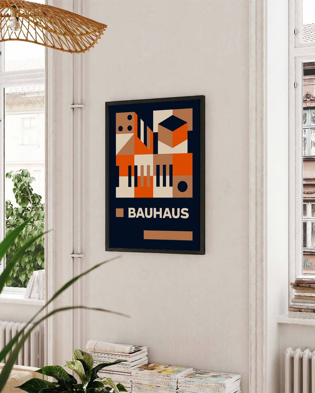 Bauhaus Orange Composition Poster