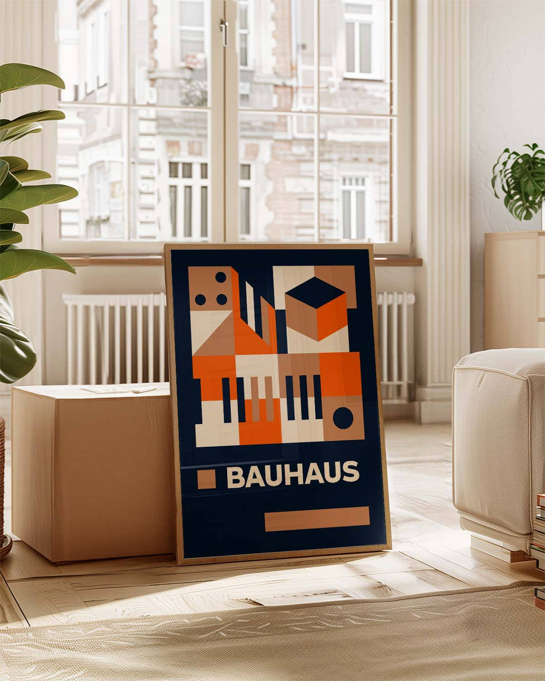 Bauhaus Orange Composition Poster
