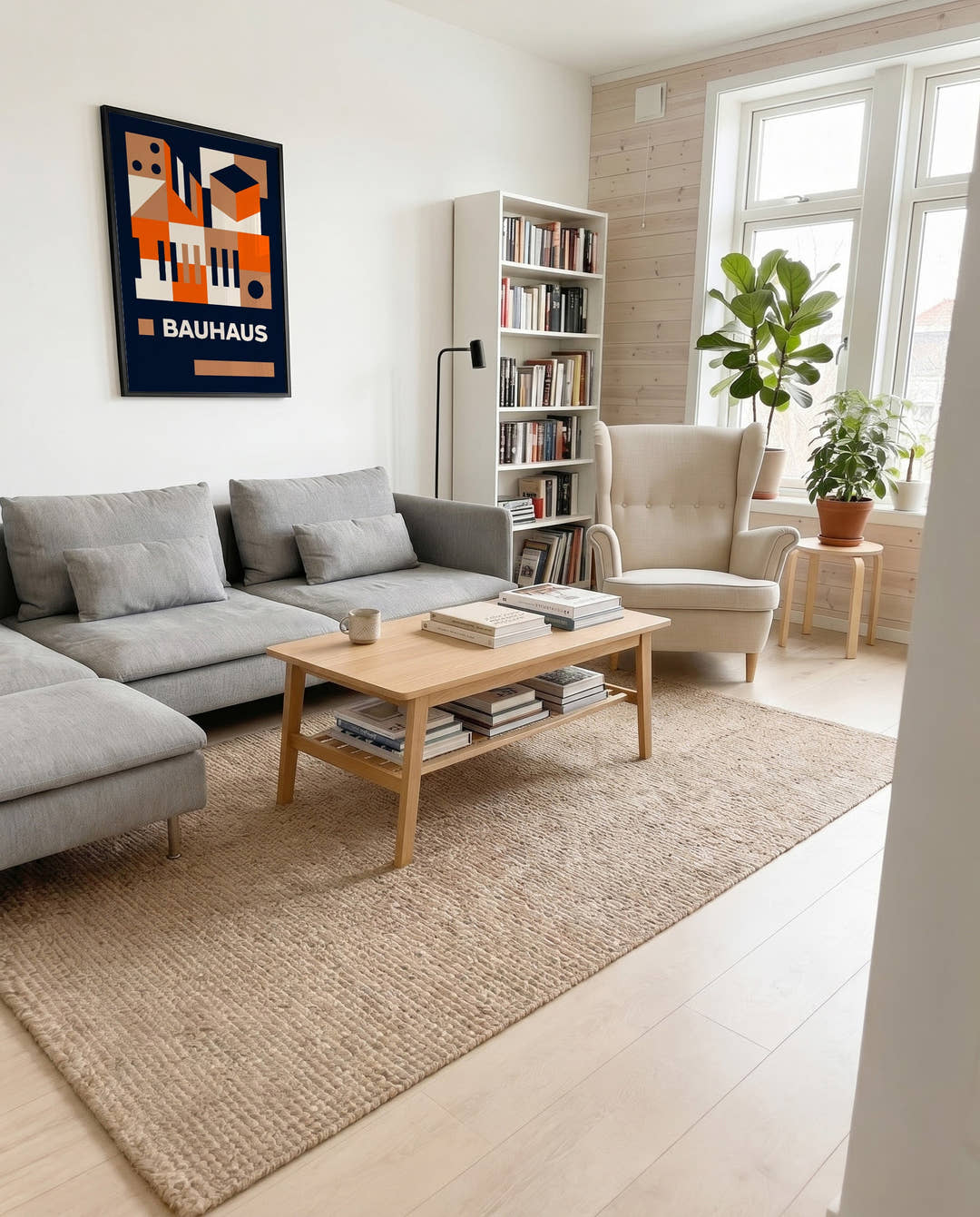 Bauhaus Orange Composition Poster
