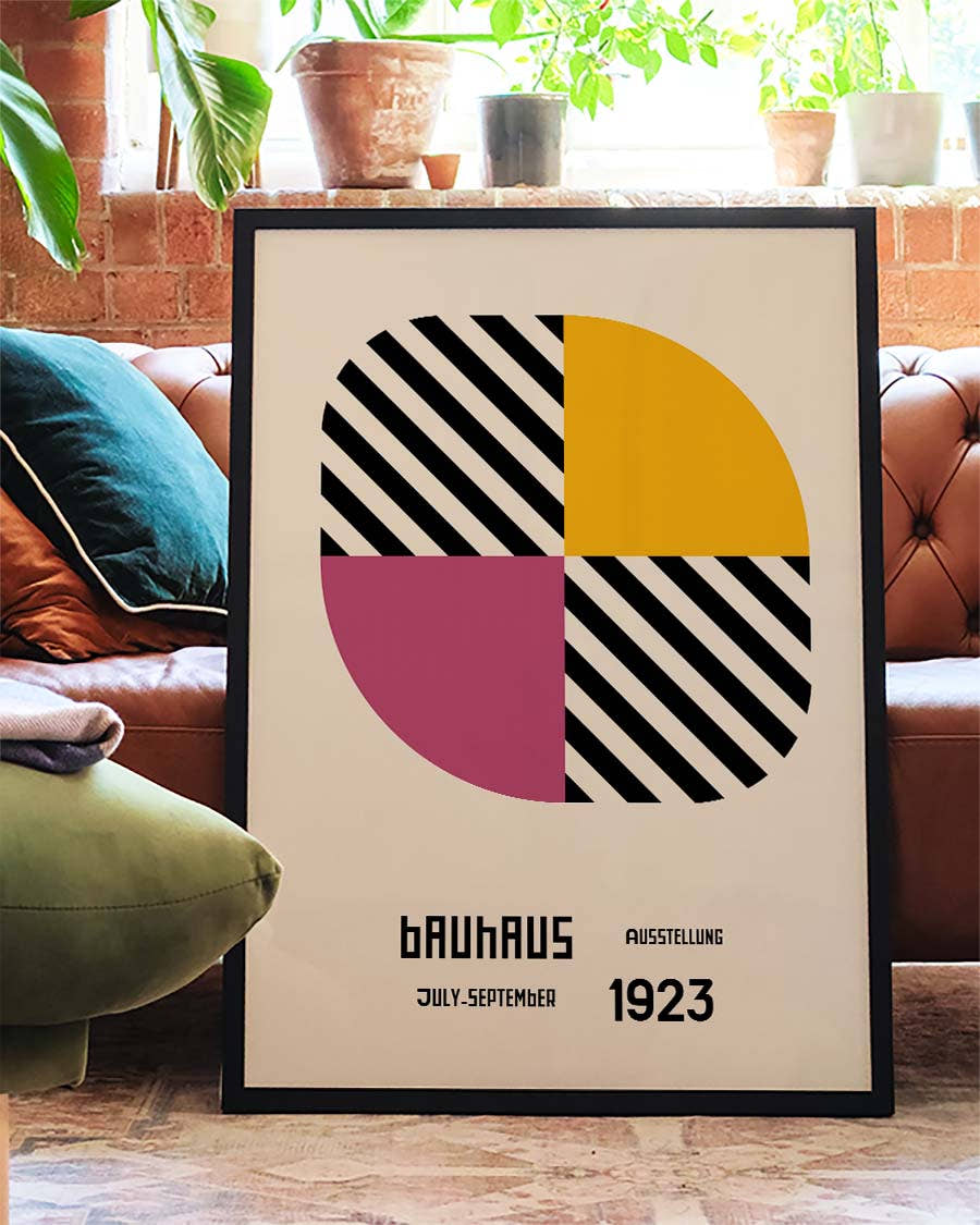 Bauhaus Poster Viertelkreis – Bauhaus Quarter Circle Stripes