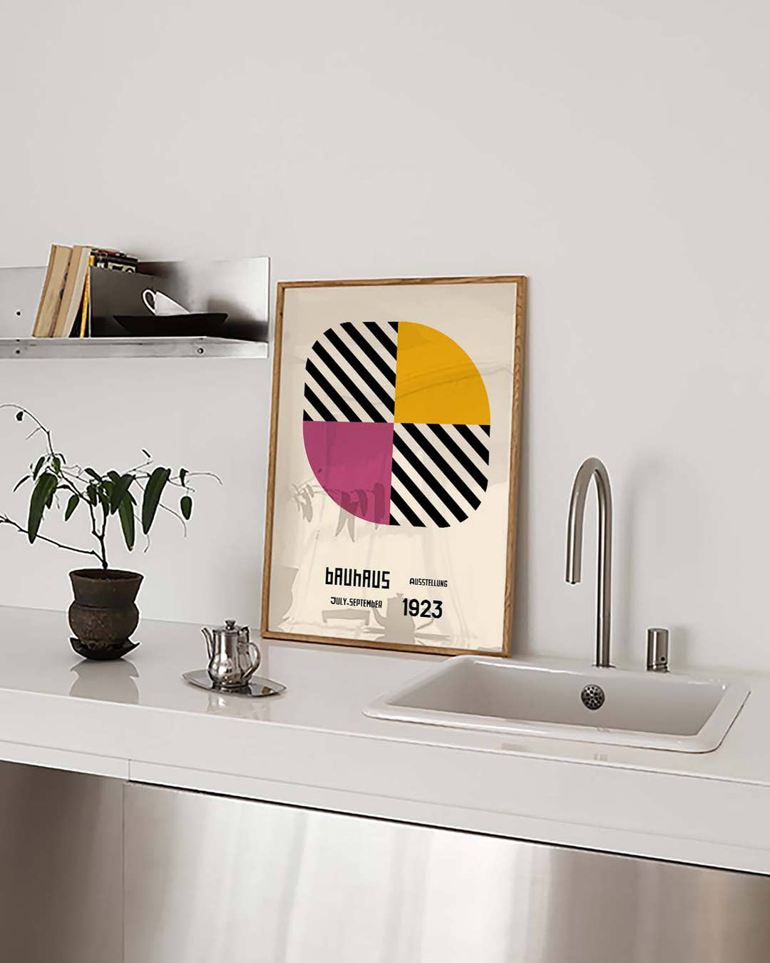 Bauhaus Poster Viertelkreis – Bauhaus Quarter Circle Stripes
