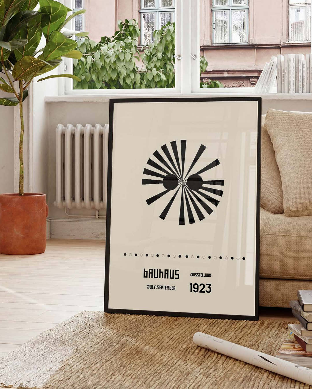 Bauhaus Poster Strahlen – Bauhaus Radial Burst