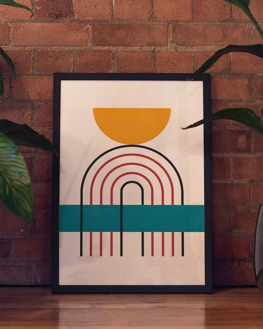 Bauhaus Rainbow Arch Poster