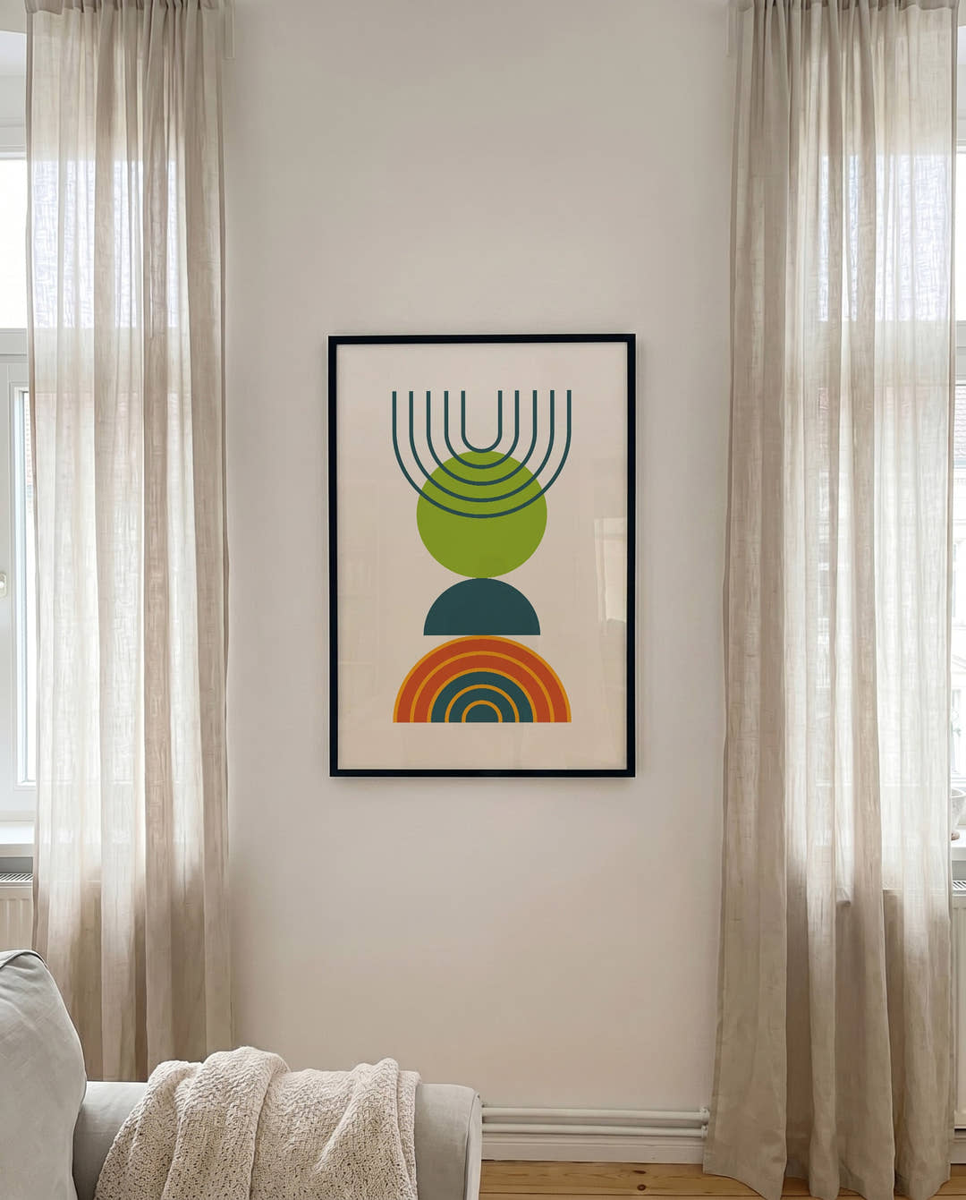 Bauhaus Rainbow Lines Poster