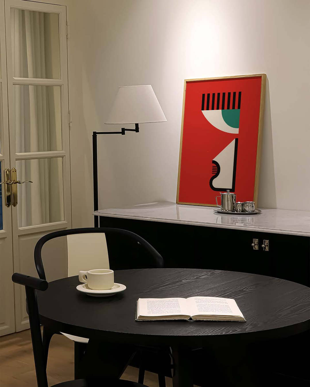 Bauhaus Red Composition Poster