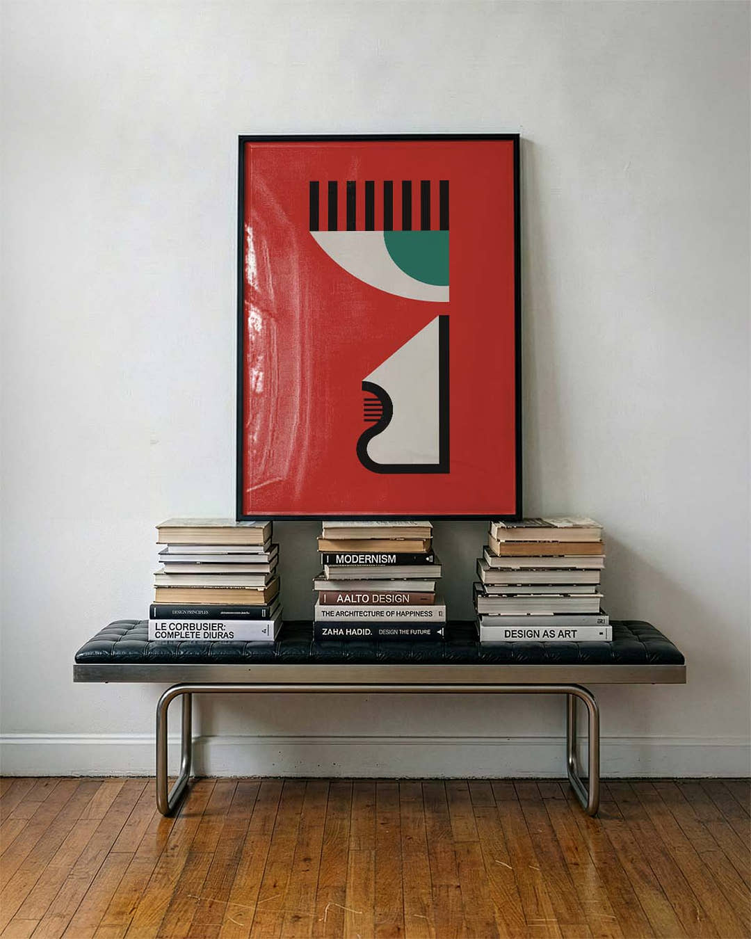 Bauhaus Red Composition Poster