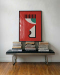 Bauhaus Red Composition Poster